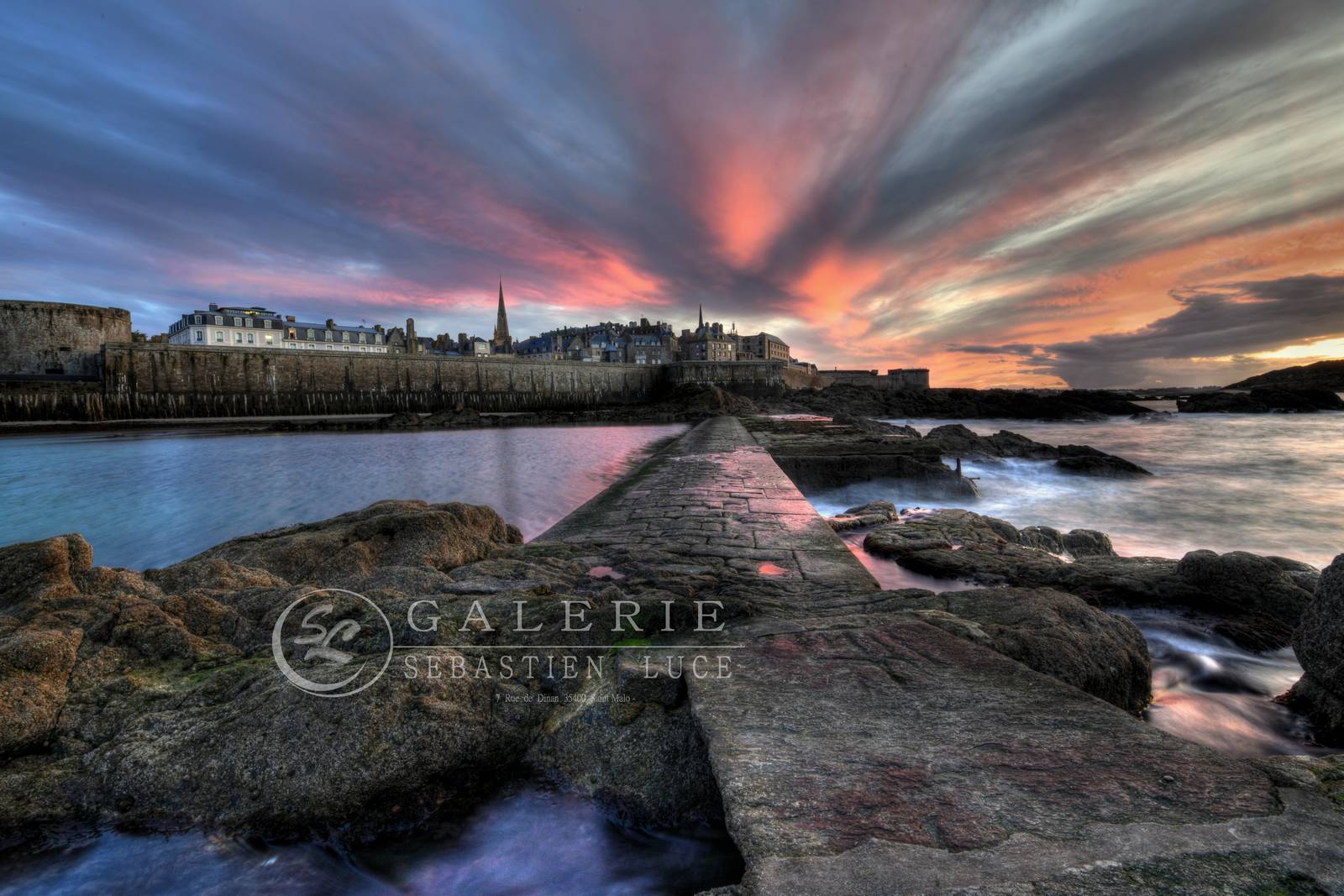 Sunset sur les remparts - St Malo - Photographie Photographies par thématiques Galerie Sébastien Luce