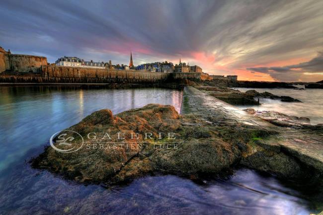 Sunset sur les remparts - St Malo - Photographie Photographies par thématiques Galerie Sébastien Luce