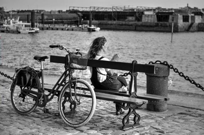 a bicyclette - saint malo - Photographie Photographies par thématiques Galerie Sébastien Luce