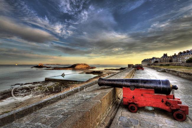 Canons sur les rempart de saint malo - Photographie Photographies par thématiques Galerie Sébastien Luce