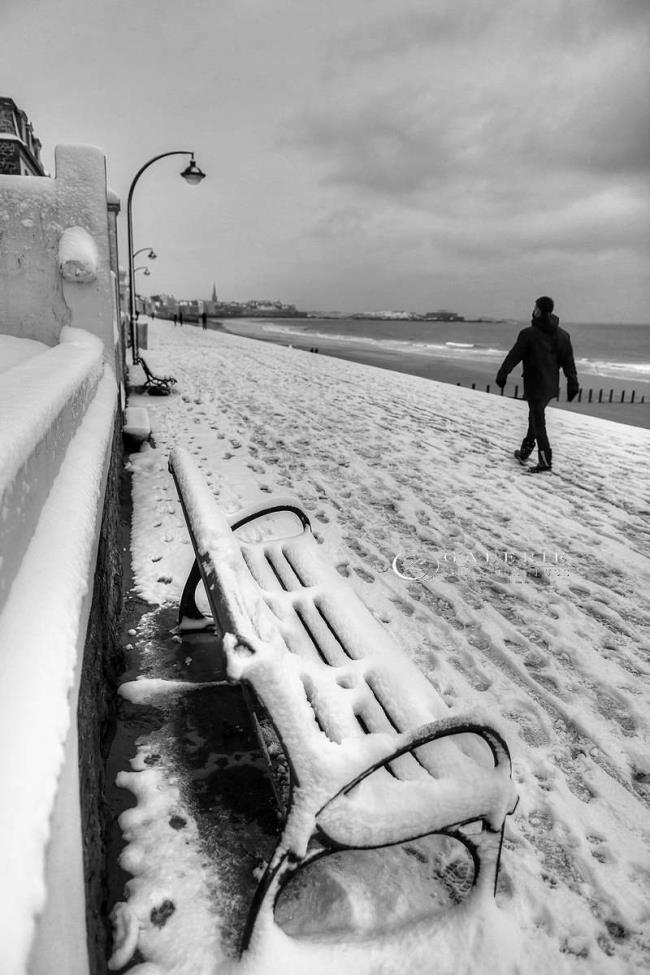 Saint Malo avec son manteau blanc - Photographie Photographies par thématiques Galerie Sébastien Luce
