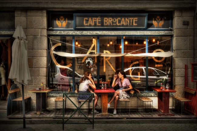 Café brocante - saint malo - Photographie Photographies par thématiques Galerie Sébastien Luce