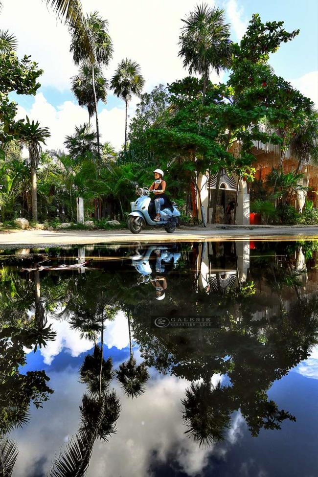 voyager en vespa - Mexique - Photographie Photographies d'art en édition limitée Galerie Sébastien Luce